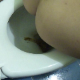 An Eastern-European girl records herself shitting while sitting on a toilet in 2 different scenes and angles. Product is clearly seen in toilet when she stands up both times. Over 8.5 minutes.